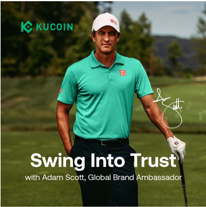 KuCoin与高尔夫偶像亚当·斯科特合作成为全球品牌大使