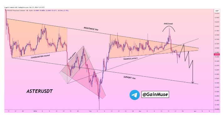 阿斯特突破阻力位失败：结构形态显示价格将走低，除非买家重新占据该价位线